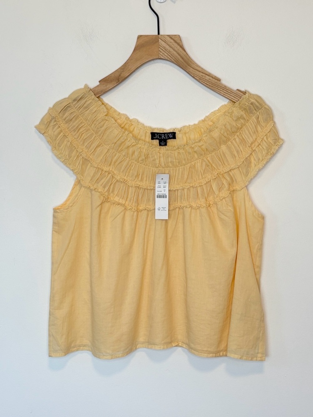 J Crew cotton smoked top NWT , sz : small